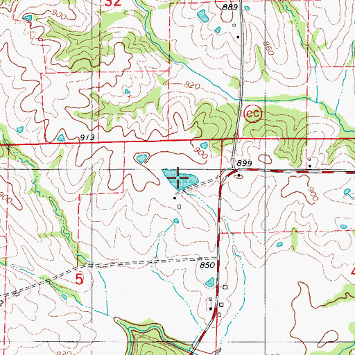 Topographic Map of Norman Lake, MO