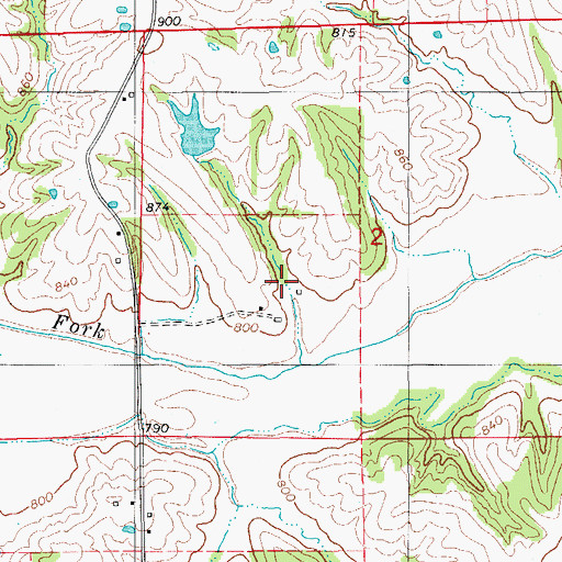 Topographic Map of Newcomb Dam - South Dam, MO