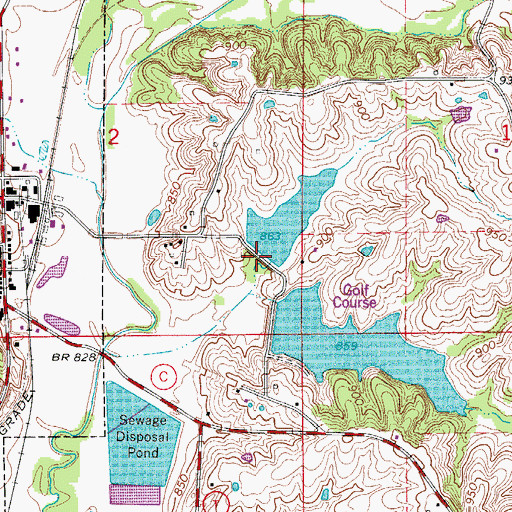 Topographic Map of Milan Lake Dam-North Dam, MO