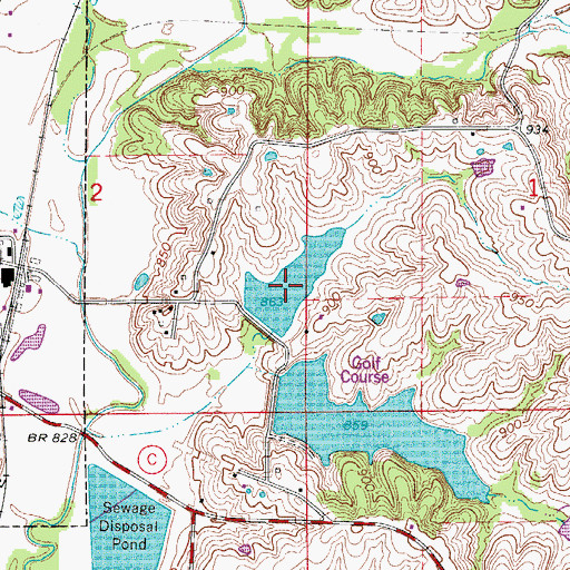 Topographic Map of City of Milan Lake, MO