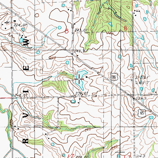 Topographic Map of Mononame 58 Lake, MO