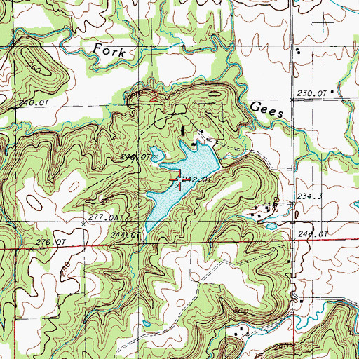 Topographic Map of Pike Lake, MO