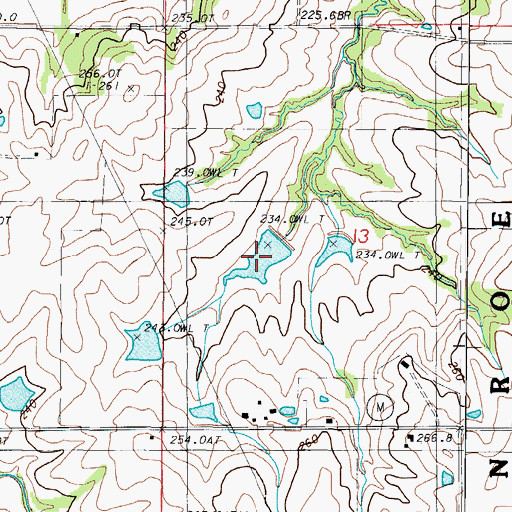 Topographic Map of Johnson Lake, MO