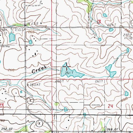 Topographic Map of East Dam, MO