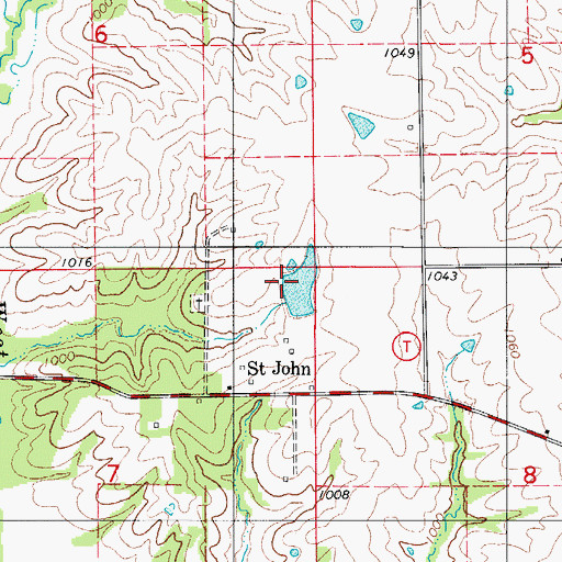 Topographic Map of Seaton Lake Dam, MO