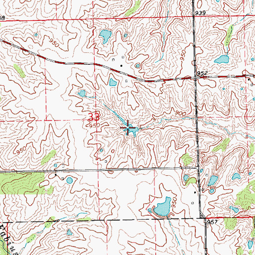 Topographic Map of Starbuck Lake, MO