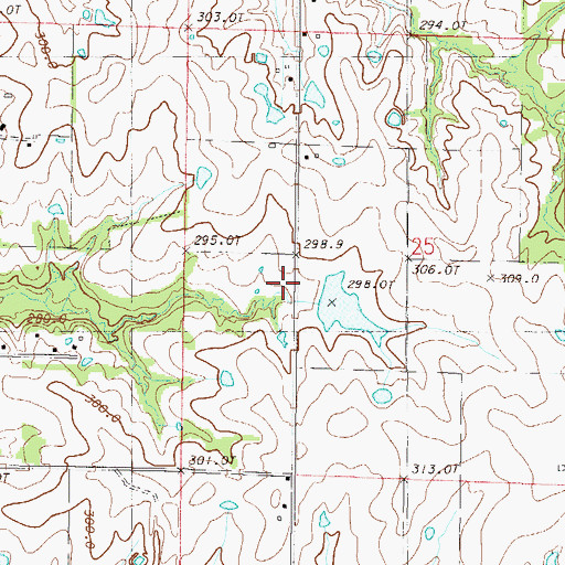 Topographic Map of A-26 Lake, MO