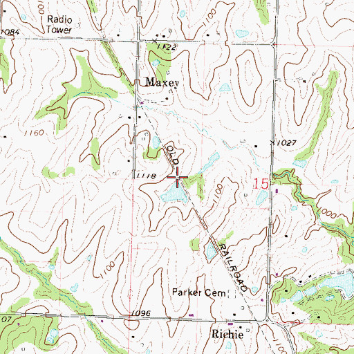 Topographic Map of Swanson Lake Dam, MO