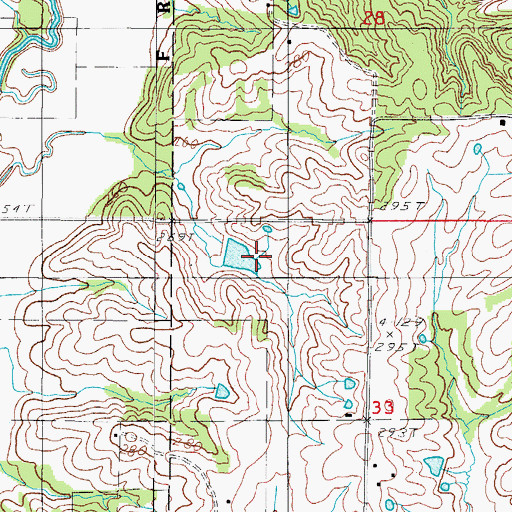 Topographic Map of Parr Dam, MO