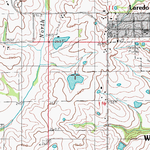 Topographic Map of Broyles Lake Dam, MO