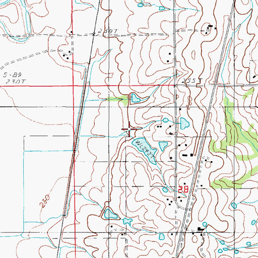 Topographic Map of Steinhoff Lake Dam, MO