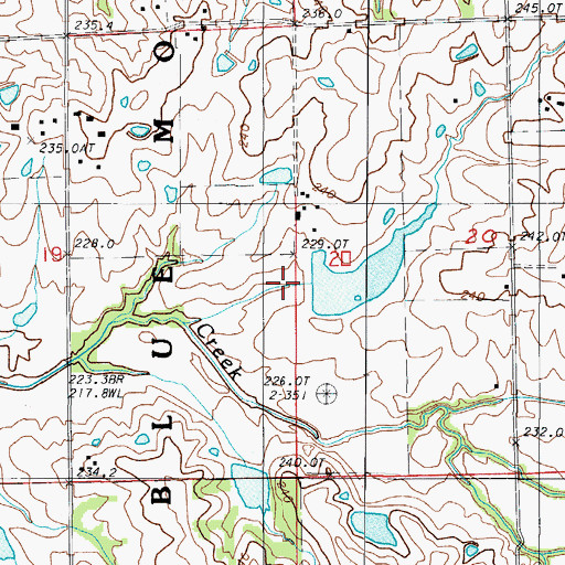 Topographic Map of Watkin Lake Dam, MO