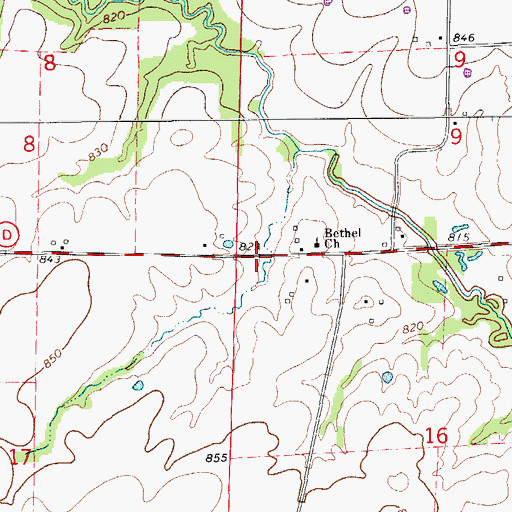 Topographic Map of Sydenstricken Dam, MO