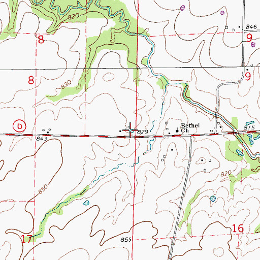 Topographic Map of Stephenson Lake, MO