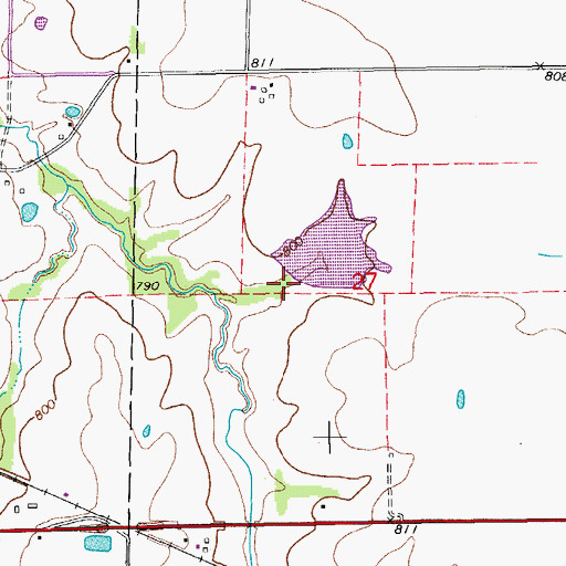 Topographic Map of Fairchild Dam, MO
