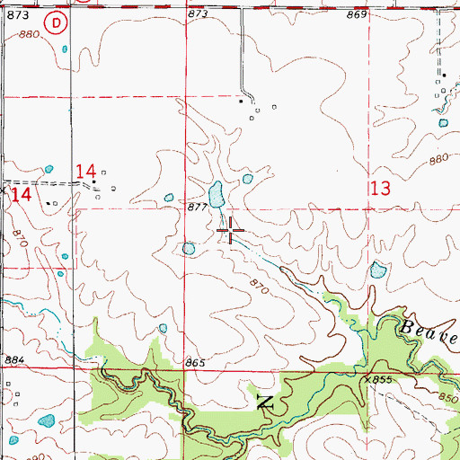 Topographic Map of August H Fenck Senior Dam, MO