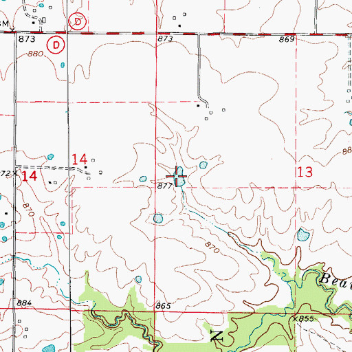 Topographic Map of August H Fenck Senior Lake, MO