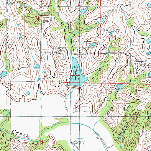 Topographic Map of G-1 Lake, MO