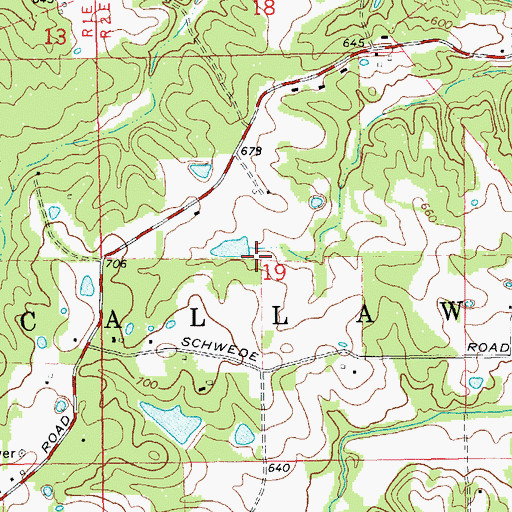 Topographic Map of Apprill Lake Dam, MO