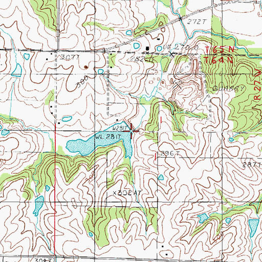 Topographic Map of Panther Creek Watershed Dam A-1, MO