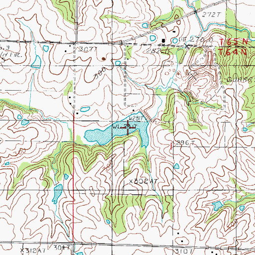 Topographic Map of Jesse Hale Lake, MO