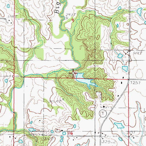 Topographic Map of Marion Lake Dam, MO