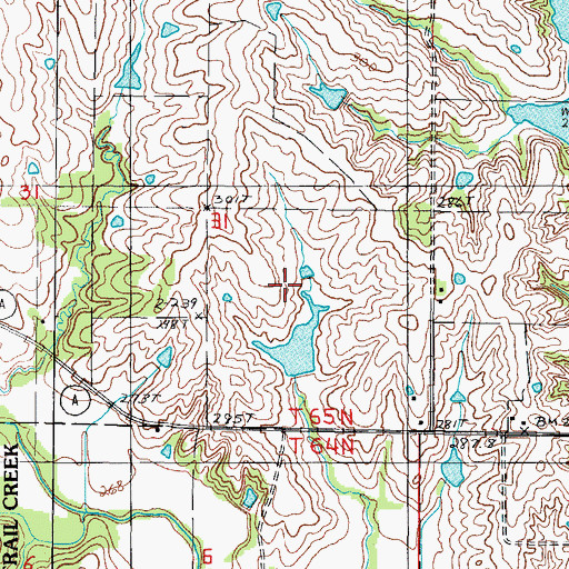 Topographic Map of Panther Creek Watershed Dam F-10, MO