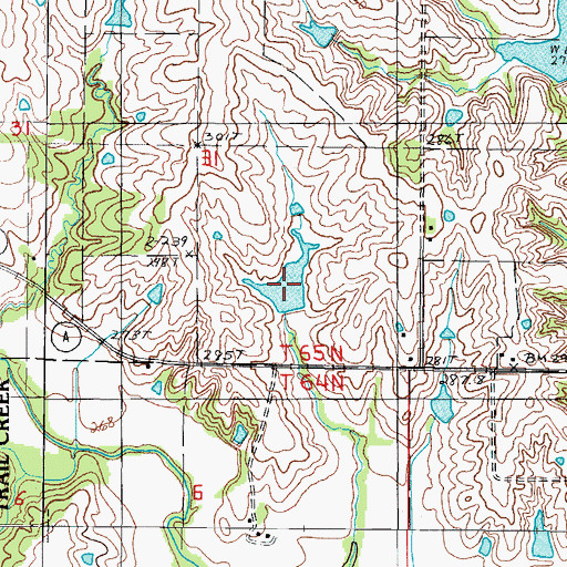 Topographic Map of Grants Lake, MO
