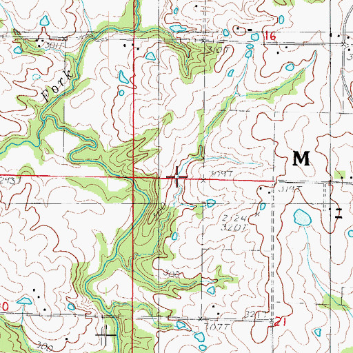 Topographic Map of H Taylor Lake, MO