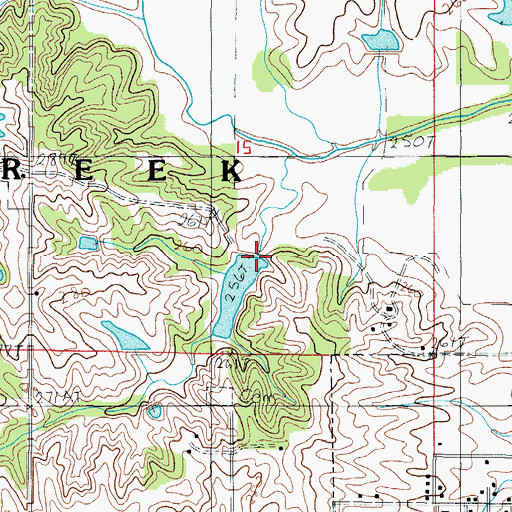 Topographic Map of Panther Creek Watershed Dam E-2, MO