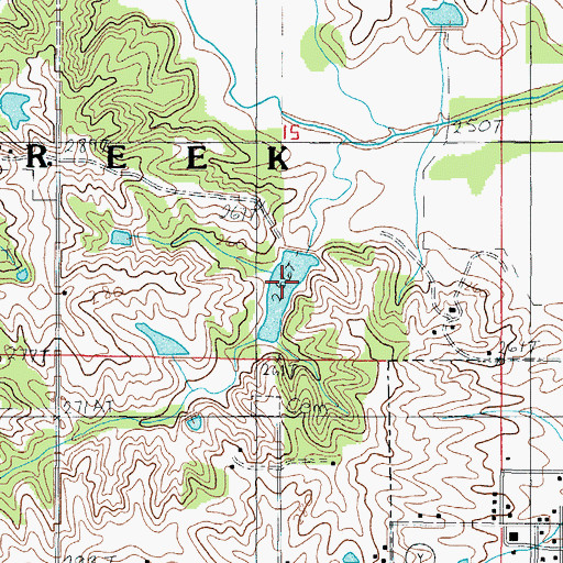 Topographic Map of K Camp Leazenby Lake, MO