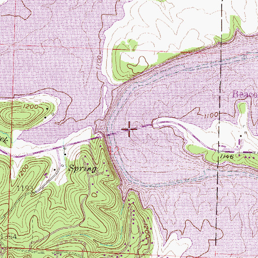 Topographic Map of White River Bridge, AR