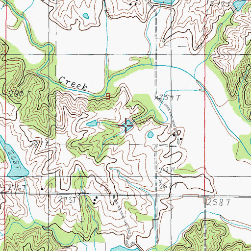 Topographic Map of G Pitts Lake, MO