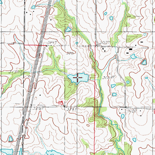 Topographic Map of Gibson Lake, MO