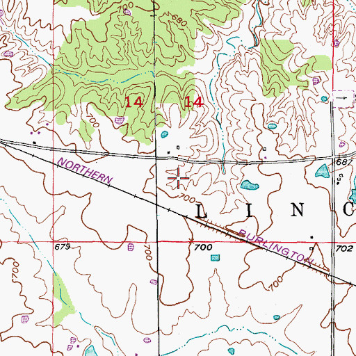 Topographic Map of I Heinze Dam, MO
