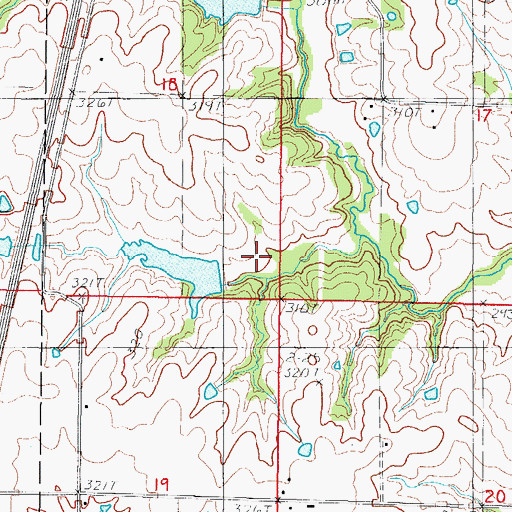 Topographic Map of East Fork Big Creek Dam A-30, MO