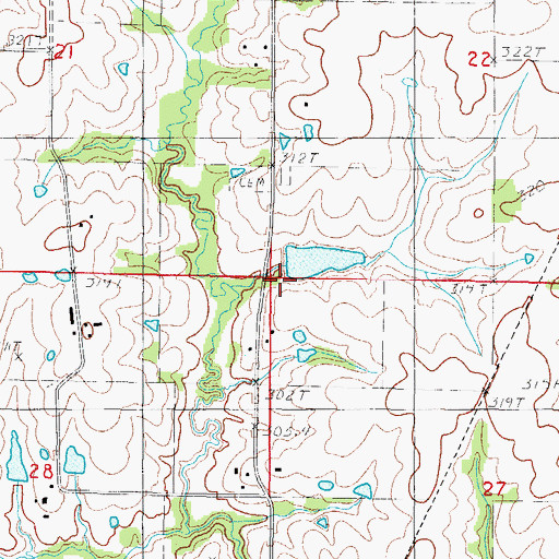 Topographic Map of East Fork Big Creek Dam A-34, MO