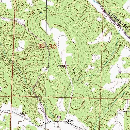 Topographic Map of Williams Mountain, AR