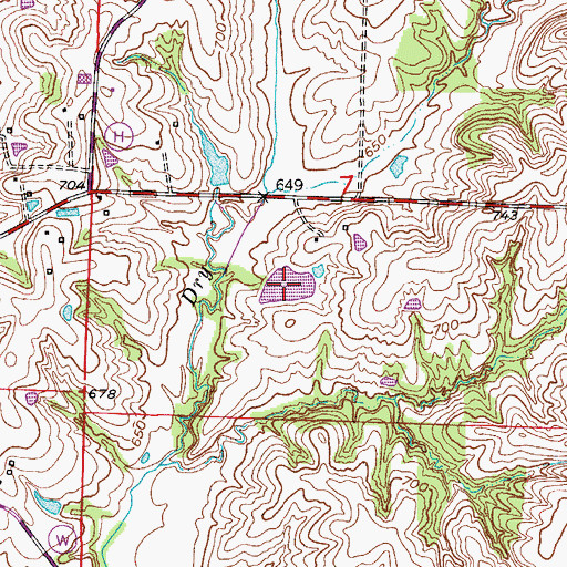 Topographic Map of Number 118 Reservoir, MO