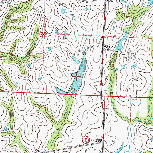 Topographic Map of Number 120 Reservoir, MO