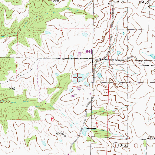 Topographic Map of Kelley Lake, MO
