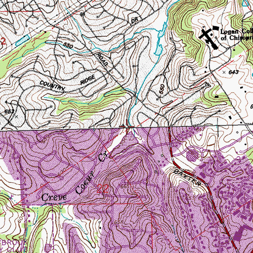 Topographic Map of Claymont Woods Lake Dam, MO