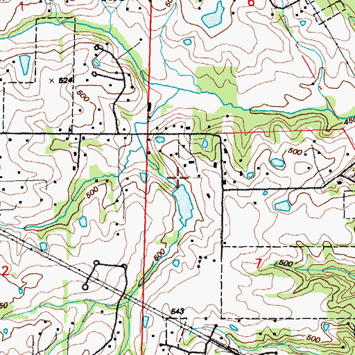 Topographic Map of Robert Schulte Dam, MO