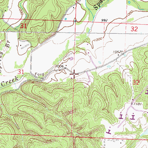 Topographic Map of Word School (historical), AR