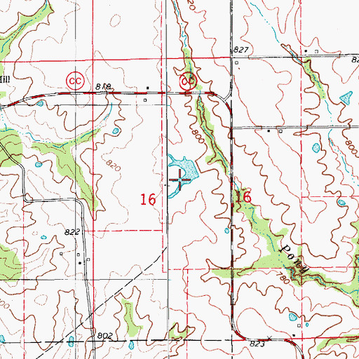 Topographic Map of 1 B Lake, MO