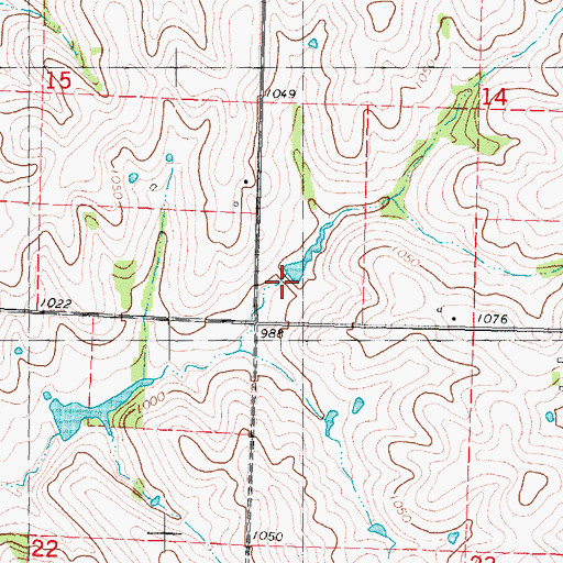 Topographic Map of Lloyd Norman Lake, MO