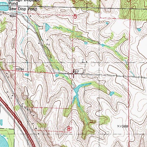 Topographic Map of John Hall Dam, MO