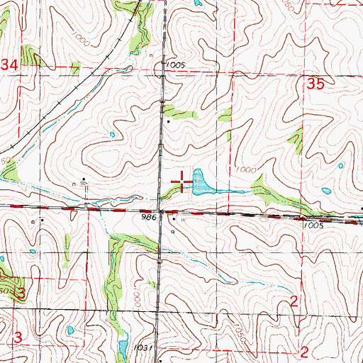 Topographic Map of Earl Limpp Lake Dam, MO