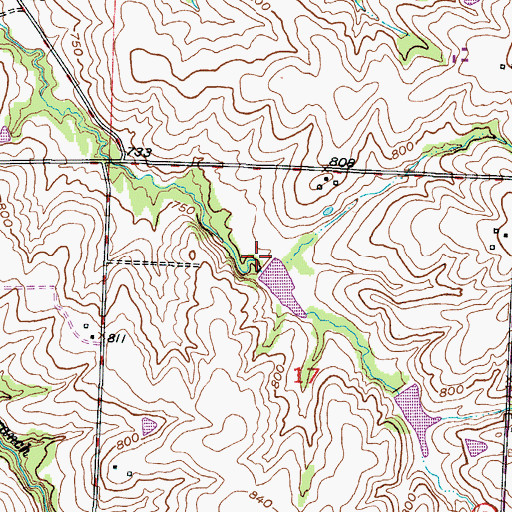 Topographic Map of Tabo Creek Watershed Structure F-27 Dam, MO