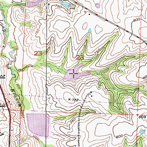 Topographic Map of Neher - Gibson Lake, MO